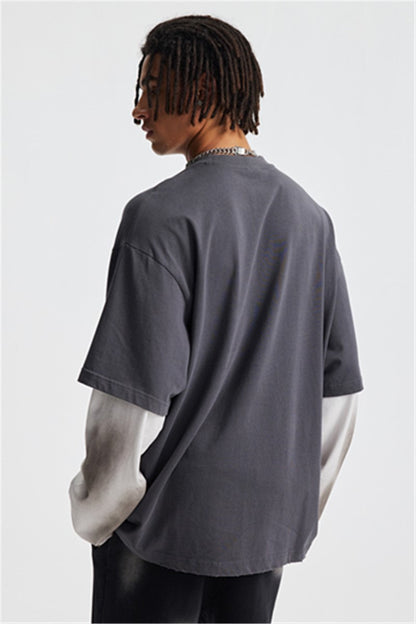 275GSM Washed Double-Layer Long-Sleeve Shirt