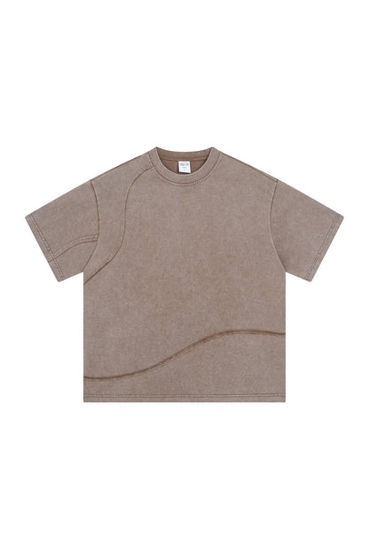 Heavyweight 275GSM Spliced Washed-Out Tee