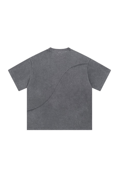 Heavyweight 275GSM Spliced Washed-Out Tee