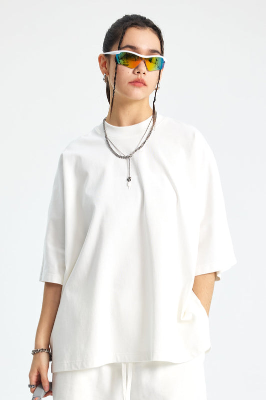 Heavyweight 275GSM Solid-Color Boxy Tee - Comfortable, Modern Fit