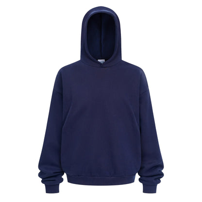Heavyweight 430GSM Boxy-Fit Fleece Hoodie – Solid Color