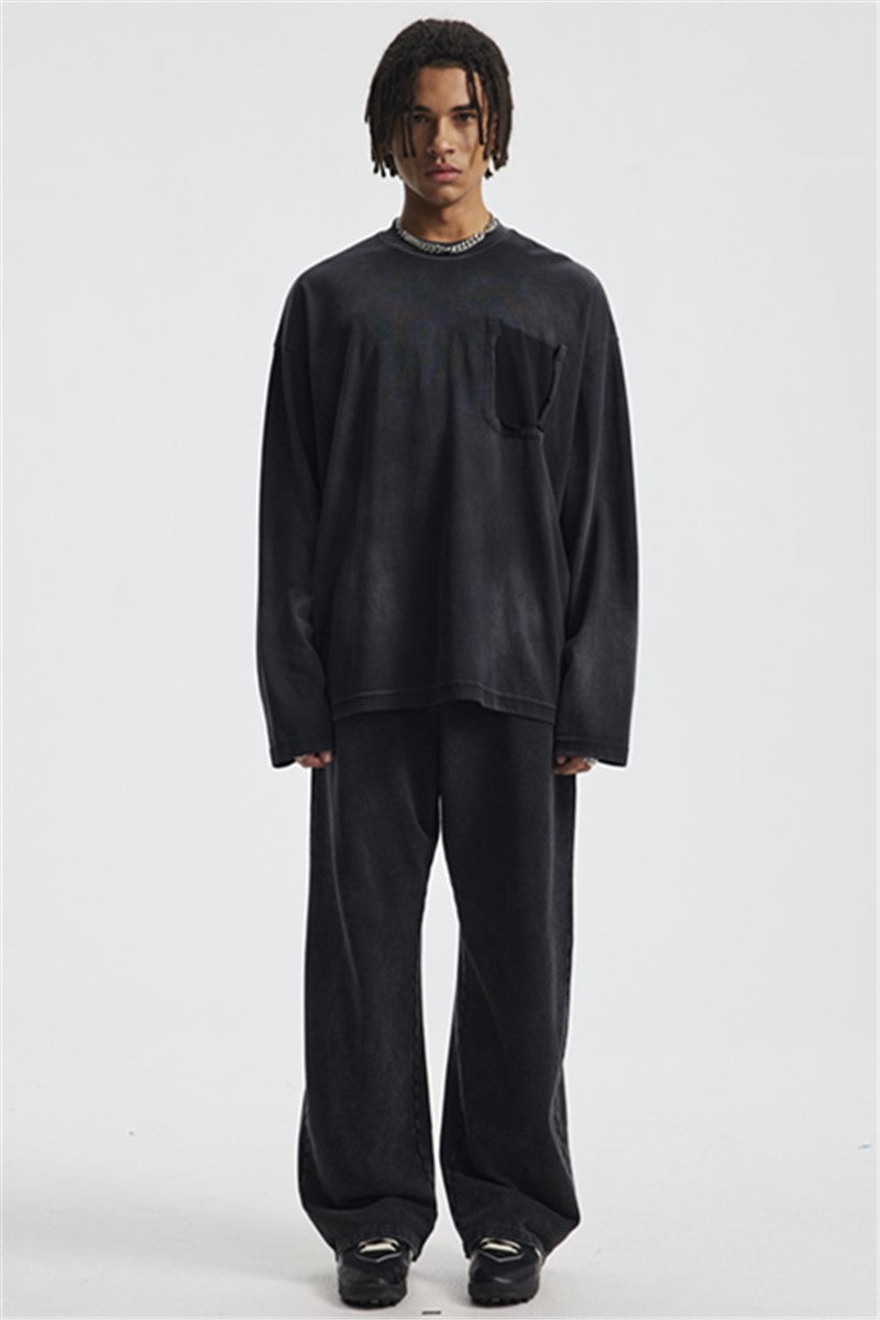 Premium 325GSM Spray-Washed Long-Sleeve Shirt