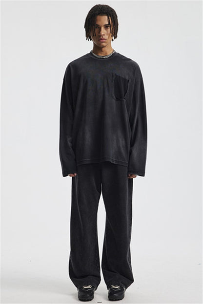 Premium 325GSM Spray-Washed Long-Sleeve Shirt