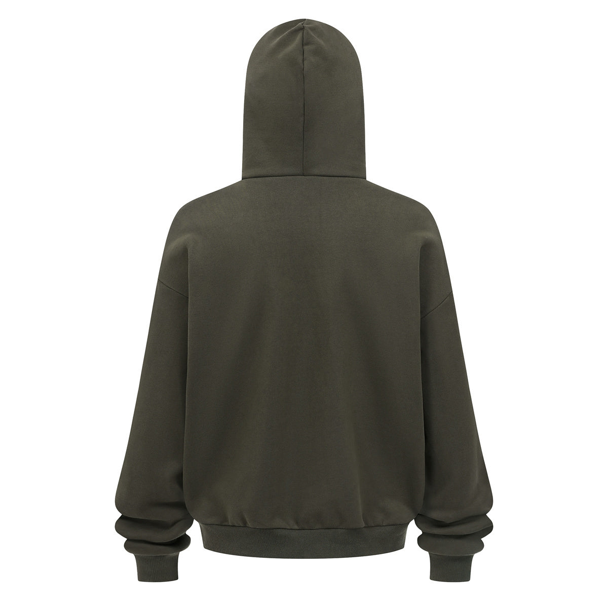 Heavyweight 430GSM Boxy-Fit Fleece Hoodie – Solid Color