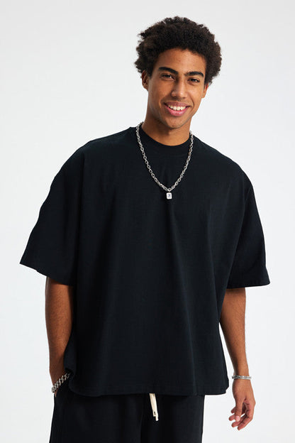 275GSM Solid Color Boxy Tee - Premium Heavyweight Tee