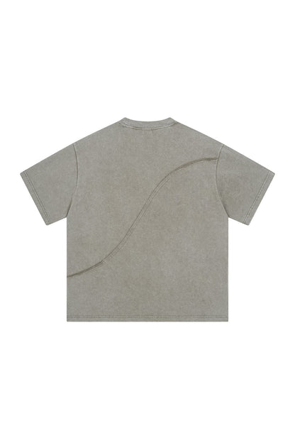 Heavyweight 275GSM Spliced Washed-Out Tee