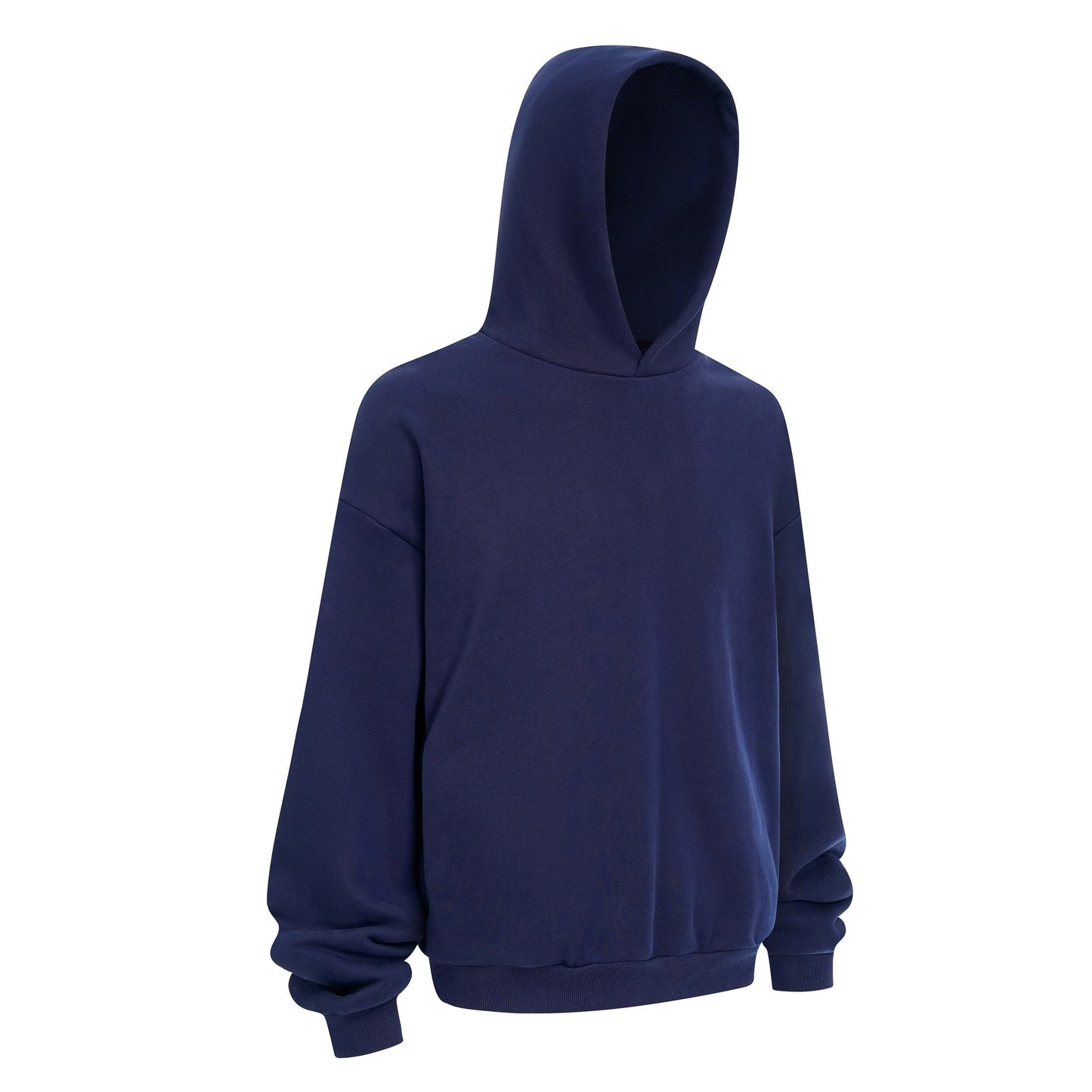 Heavyweight 430GSM Boxy-Fit Fleece Hoodie – Solid Color
