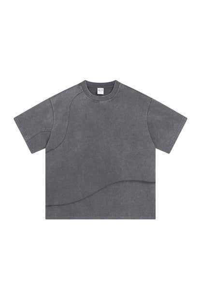 Heavyweight 275GSM Spliced Washed-Out Tee