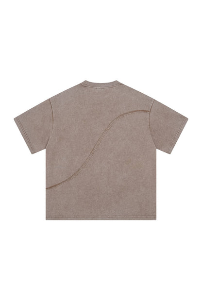 Heavyweight 275GSM Spliced Washed-Out Tee