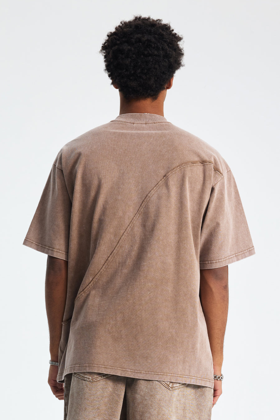 Heavyweight 275GSM Spliced Washed-Out Tee