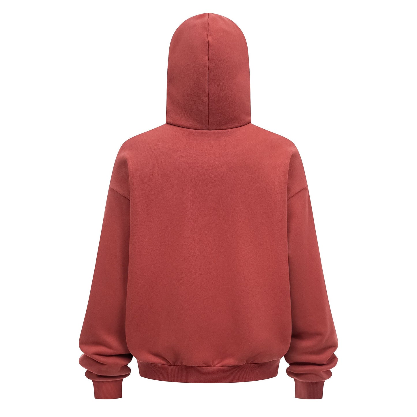 Heavyweight 430GSM Boxy-Fit Fleece Hoodie – Solid Color