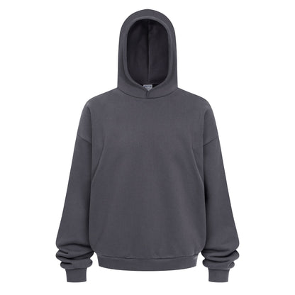 Heavyweight 430GSM Boxy-Fit Fleece Hoodie – Solid Color