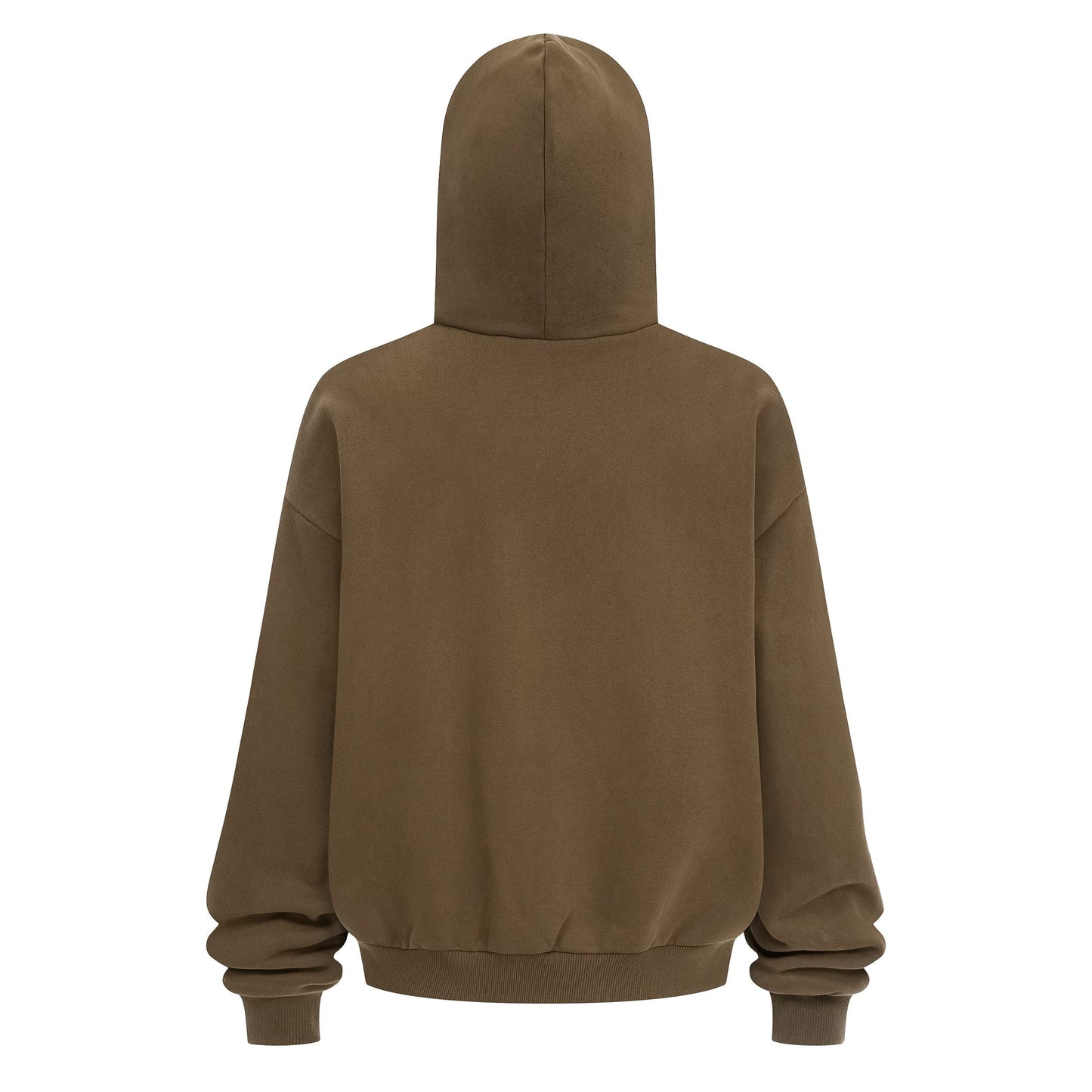 Heavyweight 430GSM Boxy-Fit Fleece Hoodie – Solid Color