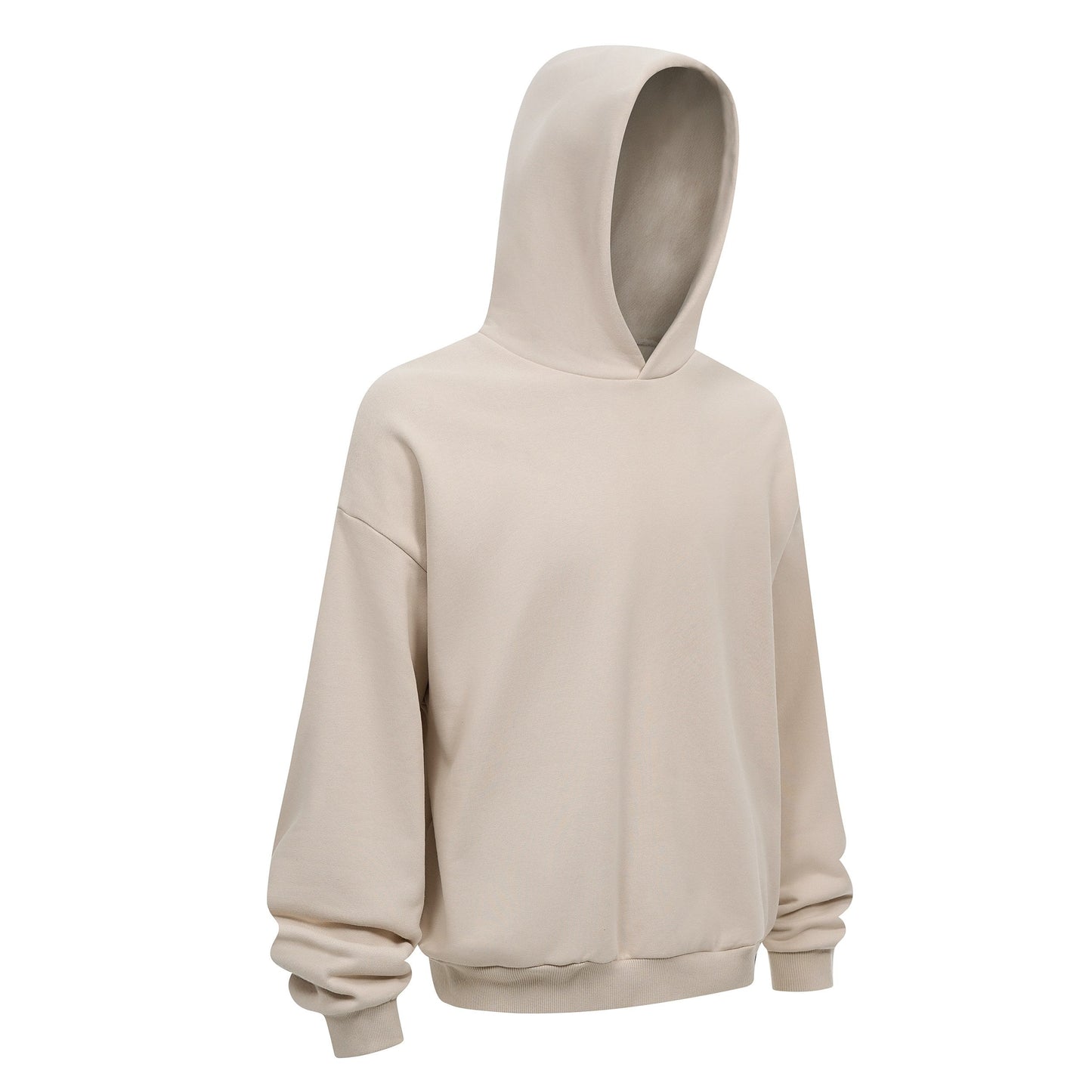 Heavyweight 430GSM Boxy-Fit Fleece Hoodie – Solid Color