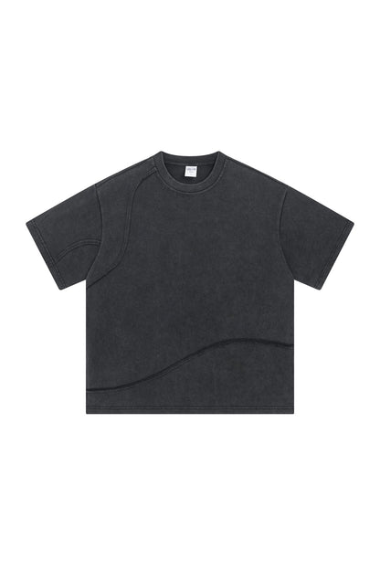 Heavyweight 275GSM Spliced Washed-Out Tee