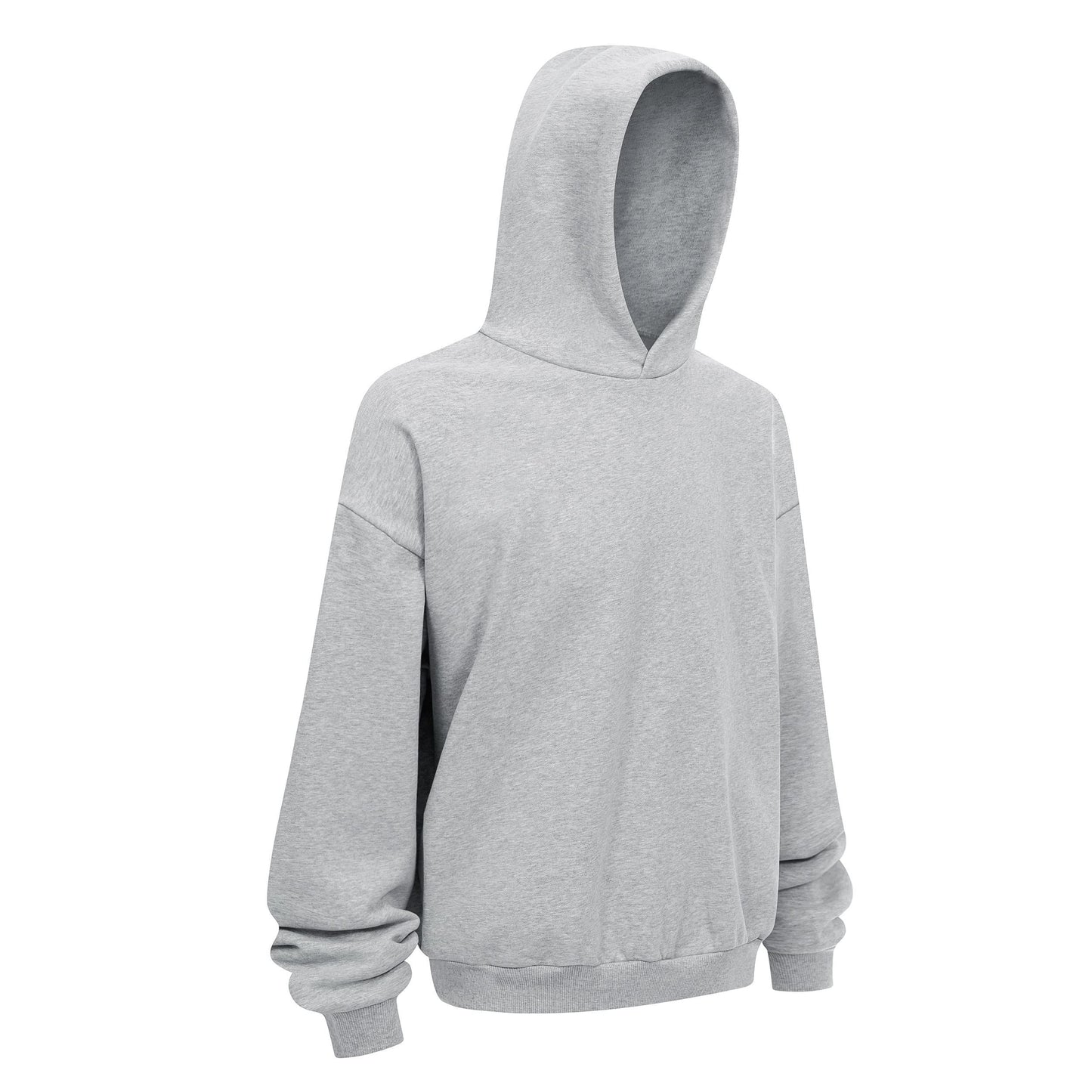 Heavyweight 430GSM Boxy-Fit Fleece Hoodie – Solid Color