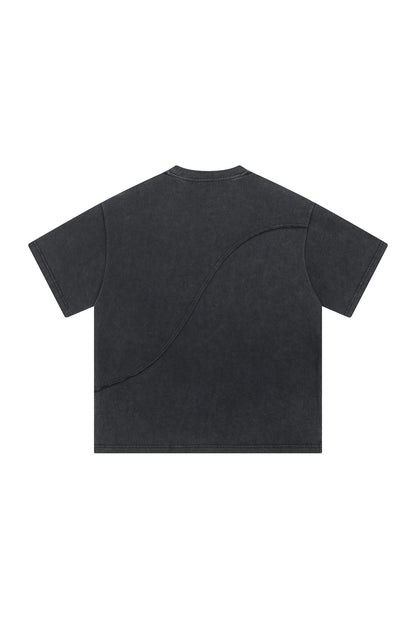 Heavyweight 275GSM Spliced Washed-Out Tee