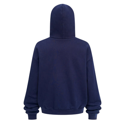 Heavyweight 430GSM Boxy-Fit Fleece Hoodie – Solid Color