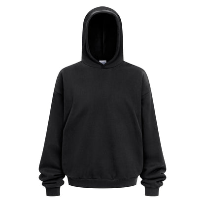 Heavyweight 430GSM Boxy-Fit Fleece Hoodie – Solid Color