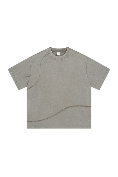 Heavyweight 275GSM Spliced Washed-Out Tee