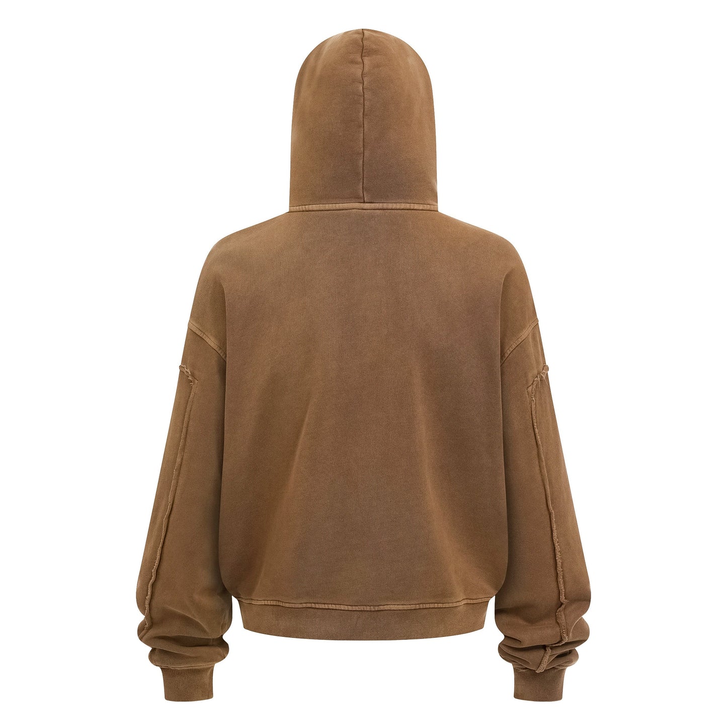 430GSM Boxy-Fit Washed Zip-Up Jacket with Spliced Detailing