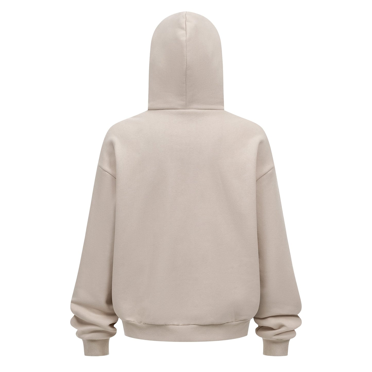 Heavyweight 430GSM Boxy-Fit Fleece Hoodie – Solid Color