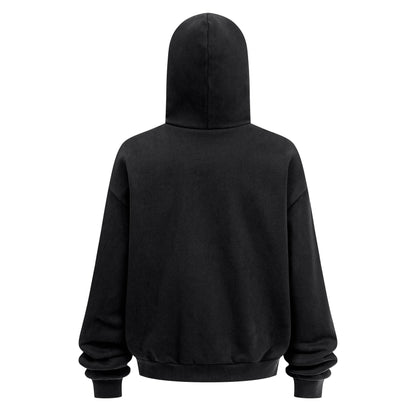 Heavyweight 430GSM Boxy-Fit Fleece Hoodie – Solid Color