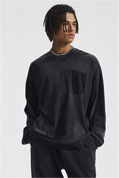 Premium 325GSM Spray-Washed Long-Sleeve Shirt